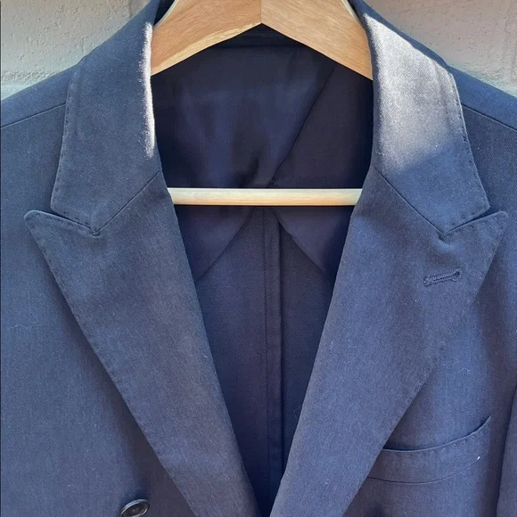 🆕 Frank & Oak Fairmount Collection | Double Breasted Navy Blazer | The Classic - Picture 2 of 9